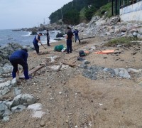 영덕읍 창포리, 태풍 복구를 위한 해양쓰레기 수거 활동